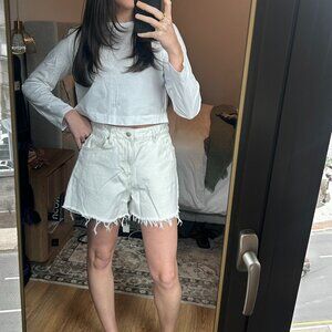 H&M White Denim Shorts